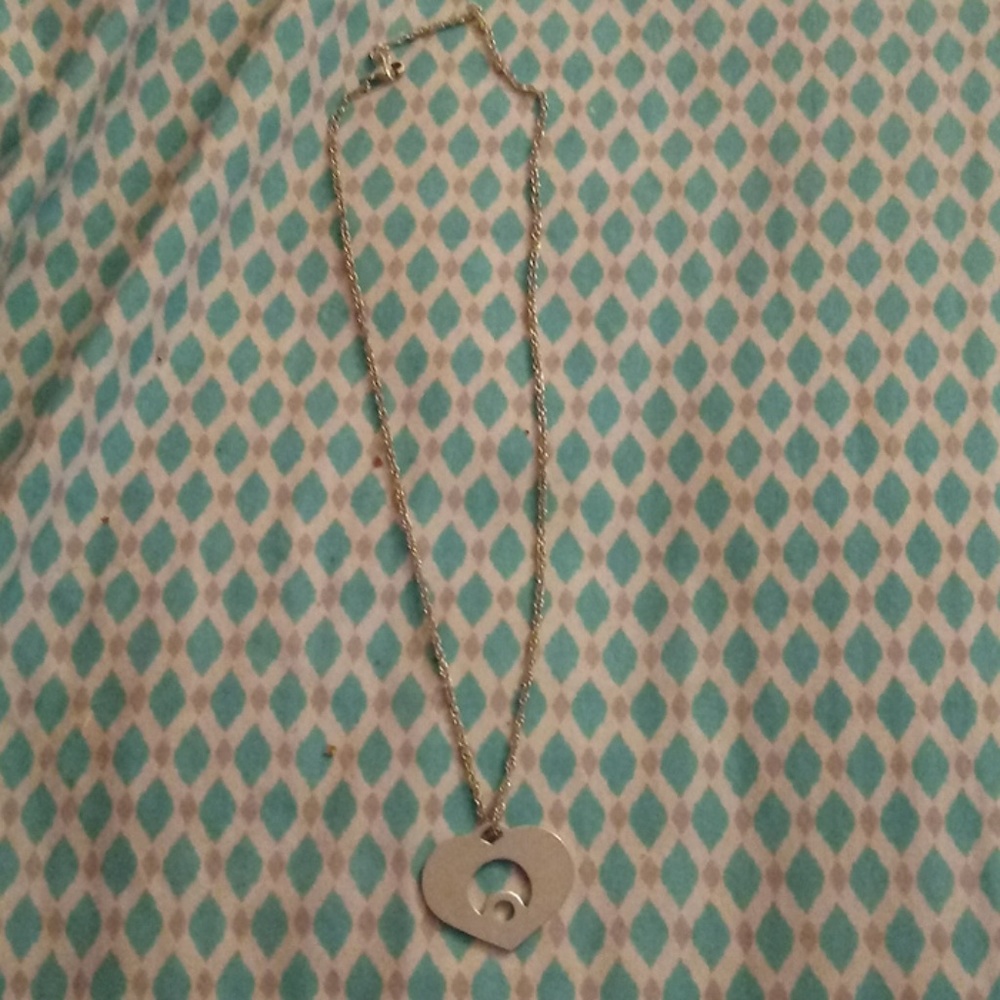 Heart silver necklace